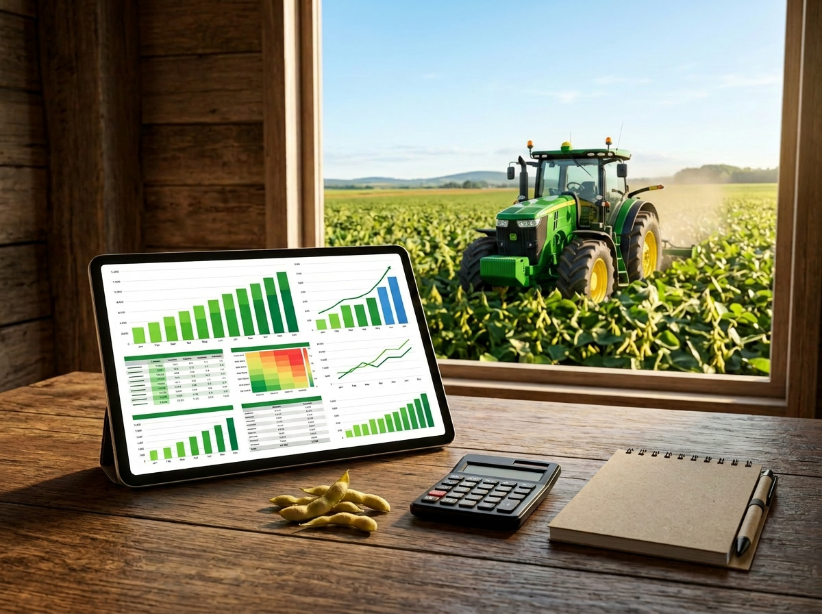 Interface da calculadora agrícola gratuita da Metalfabbris para cálculo de produtividade, receita, lucro líquido e ROI da lavoura em tempo real.